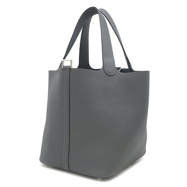 エルメス HERMES ピコタンロックMM グリミスティ トリヨンクレマンス ハンドバッグ シルバー金具 新品 未使用 グレー 2025年製