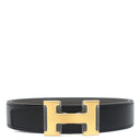 エルメス HERMES コンスタンスH #95 ブラック×エタン トゴ ボックスカーフ #95 ベルト ゴールド金具 新品 未使用 Hバックル リバーシブル キット 2025年製