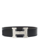 エルメス HERMES コンスタンスH #90 ブラック×ショコラ トゴ ボックスカーフ #90 ベルト シルバー金具 新品 未使用 Hバックル リバーシブル キット 2024年製