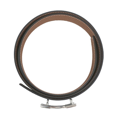 エルメス HERMES コンスタンスH #95 ブラック×ゴールド トゴ ボックスカーフ #95 ベルト シルバー金具 新品 未使用 Hバックル リバーシブル キット 2025年製