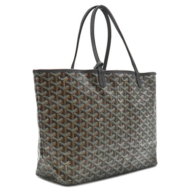 ゴヤール GOYARD サンルイPM STLOUIPMLTY01CL01P ブラック PVCコーティングキャンバス ゴヤールディンキャンバス シュヴロッシュカーフスキン トートバッグ ヘリンボーン リバーシブル
