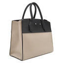 ルイヴィトン LOUIS VUITTON シティ スティーマーMM M54314 ノワール×ベージュ レザー ハンドバッグ シルバー金具 黒 ショルダーストラップ欠品