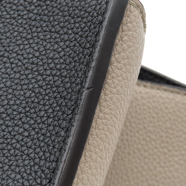 ルイヴィトン LOUIS VUITTON シティ スティーマーMM M54314 ノワール×ベージュ レザー ハンドバッグ シルバー金具 黒 ショルダーストラップ欠品