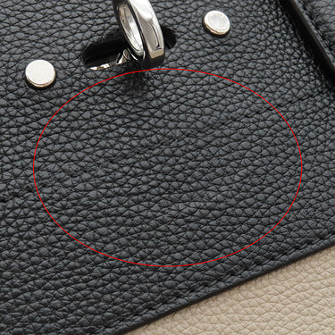 ルイヴィトン LOUIS VUITTON シティ スティーマーMM M54314 ノワール×ベージュ レザー ハンドバッグ シルバー金具 黒 ショルダーストラップ欠品