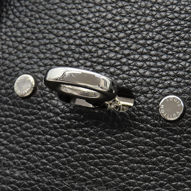 ルイヴィトン LOUIS VUITTON シティ スティーマーMM M54314 ノワール×ベージュ レザー ハンドバッグ シルバー金具 黒 ショルダーストラップ欠品