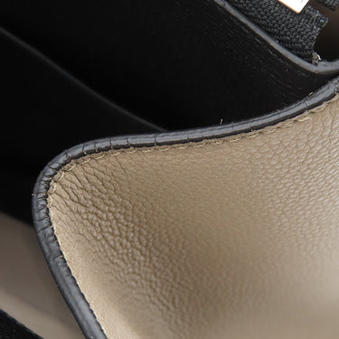 ルイヴィトン LOUIS VUITTON シティ スティーマーMM M54314 ノワール×ベージュ レザー ハンドバッグ シルバー金具 黒 ショルダーストラップ欠品
