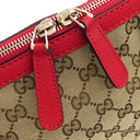 グッチ GUCCI バンブー タッセル トート 296646 ベージュ×レッド GGキャンバス レザー 2WAYバッグ ゴールド金具 ハンドバッグ ショルダー 赤
