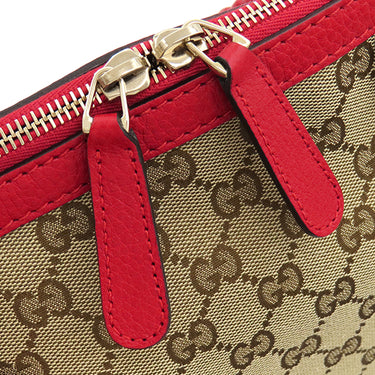 グッチ GUCCI バンブー タッセル トート 296646 ベージュ×レッド GGキャンバス レザー 2WAYバッグ ゴールド金具 ハンドバッグ ショルダー 赤