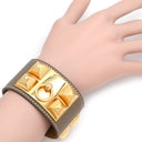 エルメス HERMES コリエドシアン プレス エトゥープ ヴォースイフト GP T2 ブレスレット ゴールド金具 グレージュ