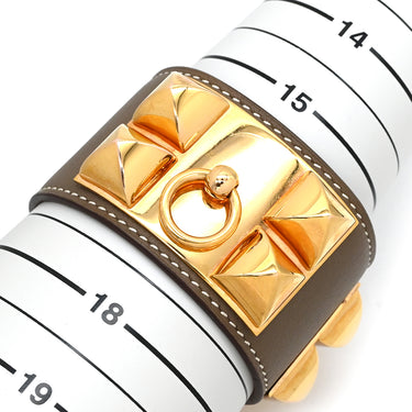 エルメス HERMES コリエドシアン プレス エトゥープ ヴォースイフト GP T2 ブレスレット ゴールド金具 グレージュ