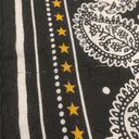 エルメス HERMES カレ140 カレジェアン ブラック×ホワイト×ゴールド カシミヤ シルク ストール 【ZOUAVES ET DRAGONS/ズアヴとドラゴン】