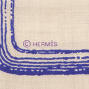 エルメス HERMES カレ140 カレジェアン ナチュラル×インディゴ×バイオレット カシミヤ シルク ストール 新品 未使用 【鞍職人の詩的な目録】