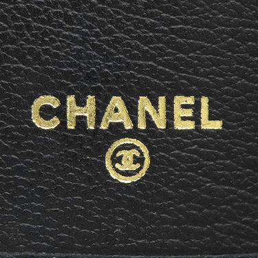 シャネル CHANEL カメリア ココマーク ブラック レザー キーケース ゴールド金具 黒 鍵入れ 6連 6本