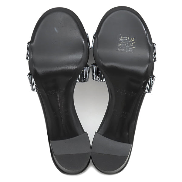 エルメス HERMES オアジス H232166Z ブラック×ホワイト カーフ #34