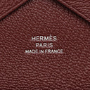 エルメス HERMES カルヴィ デュオ ルージュアッシュ シェブルミゾル カードケース シルバー金具 赤 フラグメントケース 2024年製