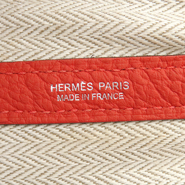エルメス HERMES ガーデンパーティー PM ルージュピヴォワンヌ ネゴンダ トートバッグ シルバー金具 ハンドバッグ