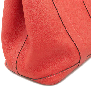 エルメス HERMES ガーデンパーティー PM ルージュピヴォワンヌ ネゴンダ トートバッグ シルバー金具 ハンドバッグ
