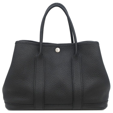 エルメス HERMES ガーデンパーティーTPM ブラック ネゴンダ トートバッグ シルバー金具 黒