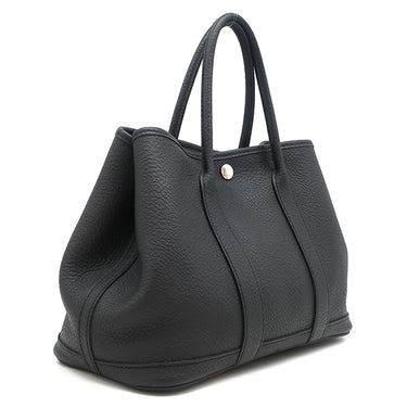 エルメス HERMES ガーデンパーティーTPM ブラック ネゴンダ トートバッグ シルバー金具 黒