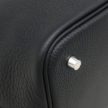 エルメス HERMES ピコタンロックMM ブラック トリヨンクレマンス ハンドバッグ シルバー金具 新品 未使用 黒 2025年製