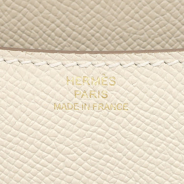エルメス HERMES コンスタンス3 ミニ ミロワール クレ ヴォーエプソン ショルダーバッグ シャンパンゴールド金具 オフホワイト 2024年製