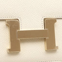 エルメス HERMES コンスタンス3 ミニ ミロワール クレ ヴォーエプソン ショルダーバッグ シャンパンゴールド金具 オフホワイト 2024年製