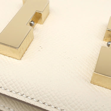 エルメス HERMES コンスタンス3 ミニ ミロワール クレ ヴォーエプソン ショルダーバッグ シャンパンゴールド金具 オフホワイト 2024年製