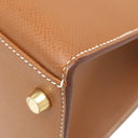 エルメス HERMES ケリー 32 外縫い ゴールド クシュベル ハンドバッグ ゴールド金具 茶 ハンドバッグ 鍵・カデナ・ストラップ欠品