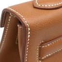 エルメス HERMES ケリー 32 外縫い ゴールド クシュベル ハンドバッグ ゴールド金具 茶 ハンドバッグ 鍵・カデナ・ストラップ欠品