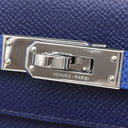 エルメス HERMES ケリー25 外縫い トリコロール ブルーサフィール×ブルーフランス×ブラック ヴォーエプソン 2WAYバッグ シルバー金具 紺 青 黒