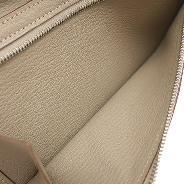 エルメス HERMES ベアンスフレ ヴェルソ ピンク×トゥルティエールグレー シェーブル 長財布 シルバー金具 バイカラー 二つ折り財布