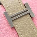 エルメス HERMES ベアンスフレ ヴェルソ ピンク×トゥルティエールグレー シェーブル 長財布 シルバー金具 バイカラー 二つ折り財布