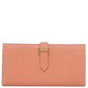 エルメス HERMES ベアンスフレ ローズティー シェブルミゾル 長財布 ゴールド金具 二つ折り財布