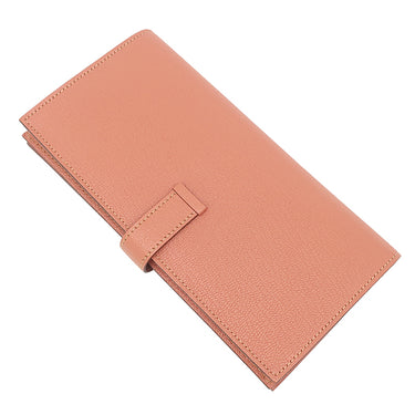 エルメス HERMES ベアンスフレ ローズティー シェブルミゾル 長財布 ゴールド金具 二つ折り財布