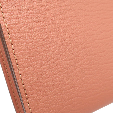 エルメス HERMES ベアンスフレ ローズティー シェブルミゾル 長財布 ゴールド金具 二つ折り財布