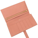 エルメス HERMES ベアンスフレ ローズティー シェブルミゾル 長財布 ゴールド金具 二つ折り財布