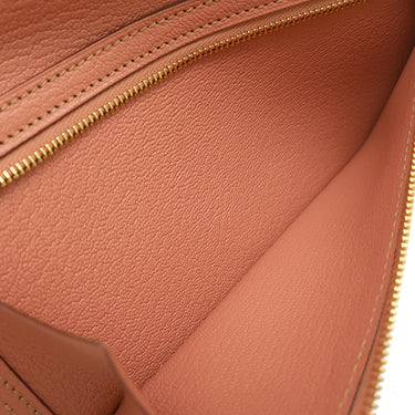 エルメス HERMES ベアンスフレ ローズティー シェブルミゾル 長財布 ゴールド金具 二つ折り財布