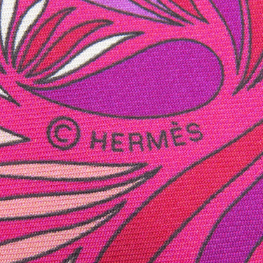 エルメス HERMES ツイリー ピンク×パープル シルク スカーフ 【MILLEFLEURS DU MEXIQUE/メキシコの花】