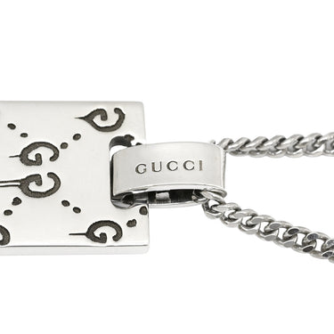 グッチ GUCCI ゴースト シルバー シルバー925 ネックレス AG925 スカル GG プレート AG925 SV925