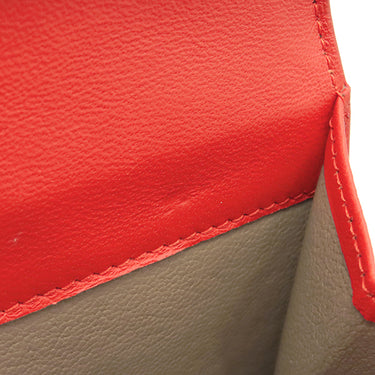 ボッテガヴェネタ BOTTEGA VENETA イントレチャート コンチネンタル ウォレット ブラウン×レッド レザー 長財布 ガンメタル金具 茶 二つ折り
