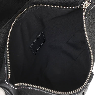 クリスチャン・ディオール Christian Dior KAWS BEE サドルバッグ ブラック レザー ボディバッグ シルバー金具 黒 ハチ カウズ コラボ