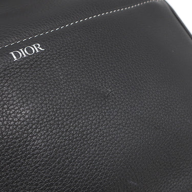 クリスチャン・ディオール Christian Dior KAWS BEE サドルバッグ ブラック レザー ボディバッグ シルバー金具 黒 ハチ カウズ コラボ