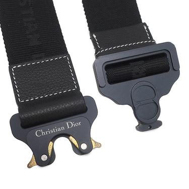 クリスチャン・ディオール Christian Dior KAWS BEE サドルバッグ ブラック レザー ボディバッグ シルバー金具 黒 ハチ カウズ コラボ