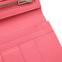エルメス HERMES ベアンスフレ ローズアザレ ヴォーエプソン 長財布 シルバー金具 二つ折り財布