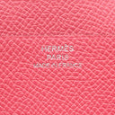 エルメス HERMES ベアンスフレ ローズアザレ ヴォーエプソン 長財布 シルバー金具 二つ折り財布