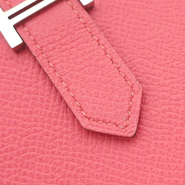 エルメス HERMES ベアンスフレ ローズアザレ ヴォーエプソン 長財布 シルバー金具 二つ折り財布