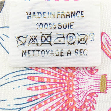 エルメス HERMES ツイリー ホワイト×マルチカラー シルク スカーフ 【PRECIOUS PARADISE/プレシャス パラダイス】