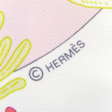 エルメス HERMES ツイリー ホワイト×マルチカラー シルク スカーフ 【PRECIOUS PARADISE/プレシャス パラダイス】