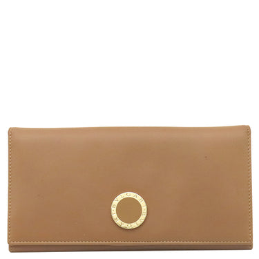 ブルガリ BVLGARI ブルガリ ブルガリ コローレ 33625 ブラウン レザー 長財布 ゴールド金具 茶 二つ折り サークルロゴ
