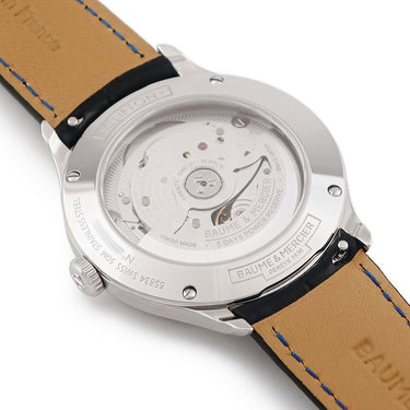 腕時計 ボーム&メルシエ BAUME&MERCIER クリフトン ボーマティック M0A10399 自動巻き メンズ ブラック デイト シースルーバック